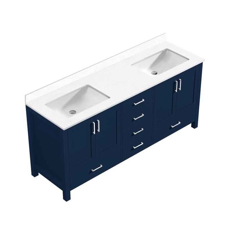 Jacques 72 in. W x 22 in. D White Bath Vanity and Cultured Marble Top