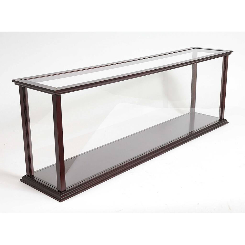 HomeRoots 39" Dark Brown Glass Standard Display Stand - 38.5