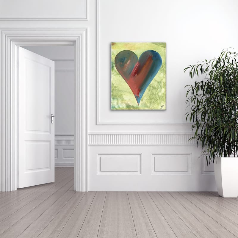 'Heather' Heartwork Wrapped Canvas Wall Art