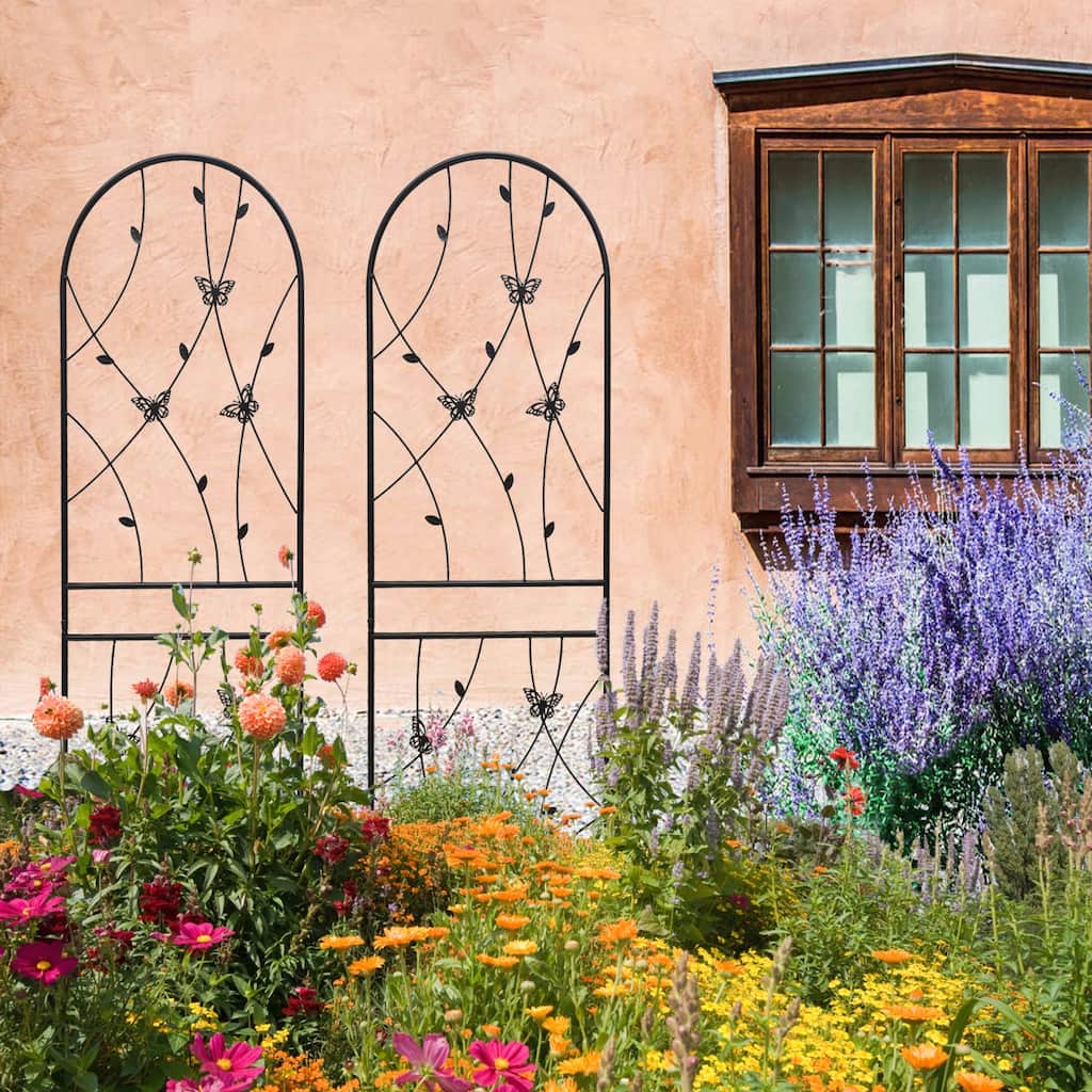 2 Pack Metal Garden Trellis 71in x 19.7in Rustproof Trellis