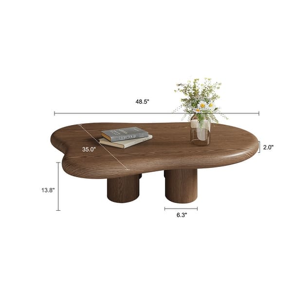 dimension image slide 6 of 8, 48.5" Modern Cloud Shape 4 Legs Coffee Table