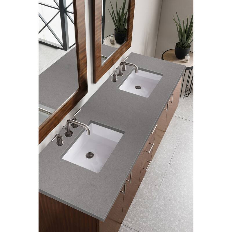 James Martin Vanities Metropolitan 72" Double Vanity, American Walnut
