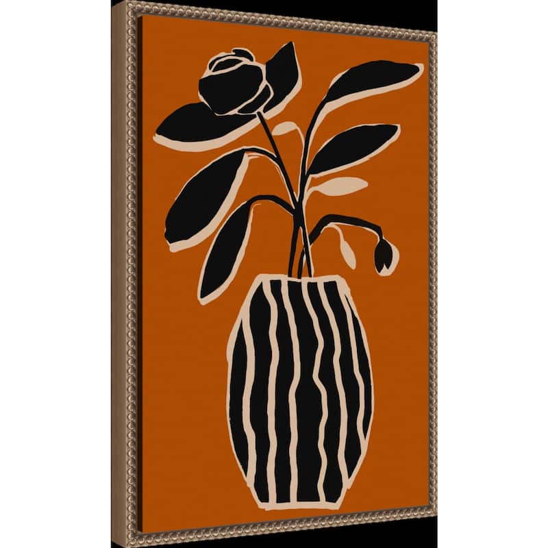 Ochre Still Life No 5 by Treechild Framed Canvas Wall Art Print
