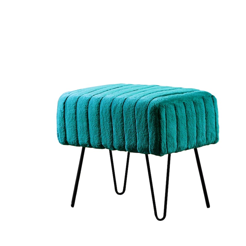 Serenta SuperMink Fauxfur Ottoman Bench