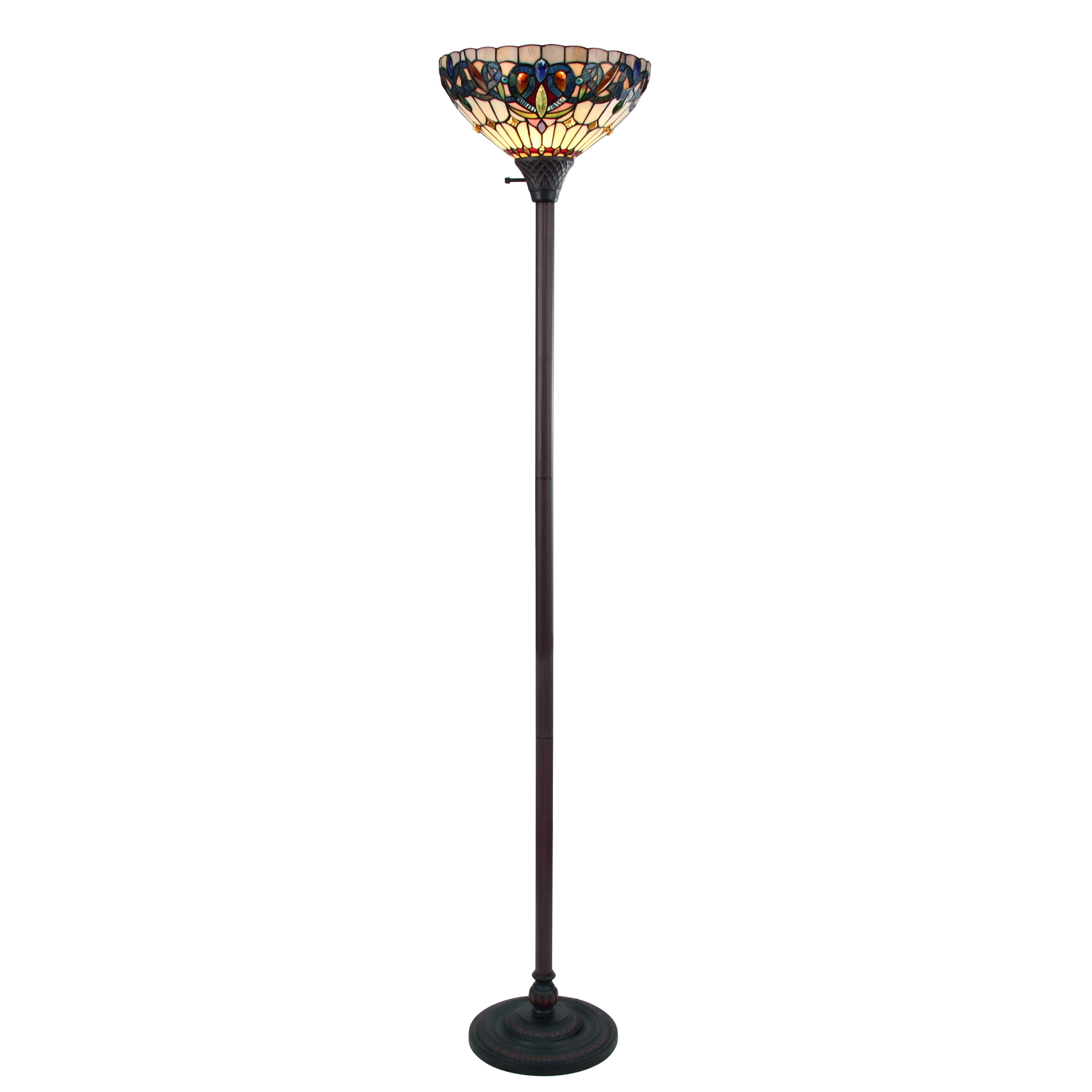 Tiffany-Style Victorian Design 1-light Dark Bronze Floor Lamp