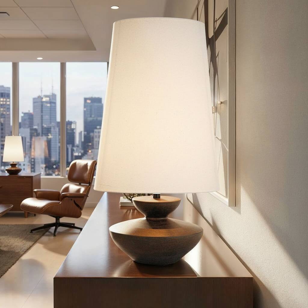 Table Lamp with Sculptural Base