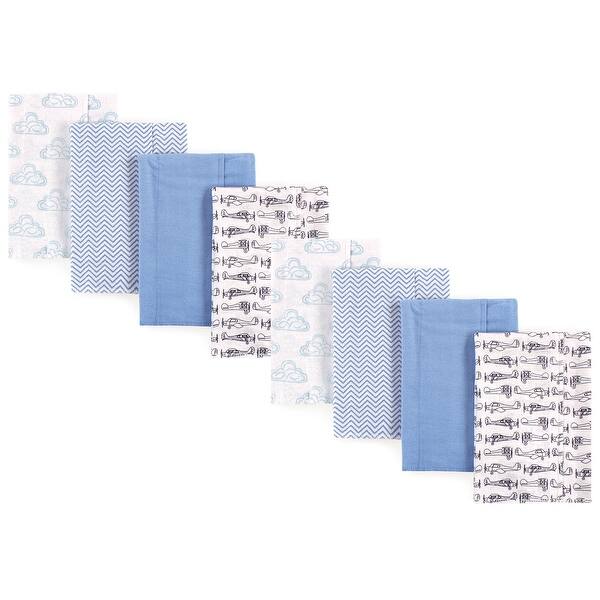 slide 1 of 1, Hudson Baby Boys and Girls Cotton Poly Flannel Burp Cloths 8-Pack, Airplane, One Size - Airplane 8-Pack - One Size One Size - Airplane 8-Pack