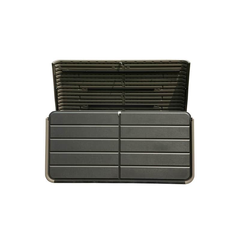 Domi 200 Resin Gallon Outdoor Storage Box - Waterproof, UV-Resistant Deck Box with Lockable Lid