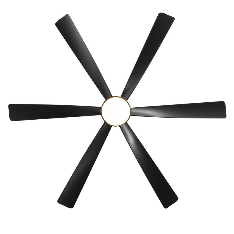 65-in Indoor Large LED Ceiling Fan with Light Remote (6-Blade)