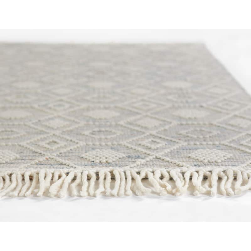 Momeni Boulder Hand Woven Wool and Cotton Geometric Area Rug