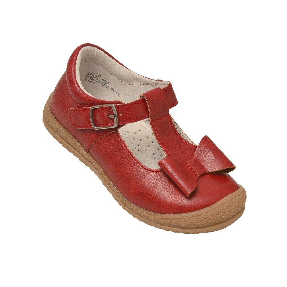 IM Link White Bow Mary Jane Style Strap Shoes Toddler 5-Little Girls 2
