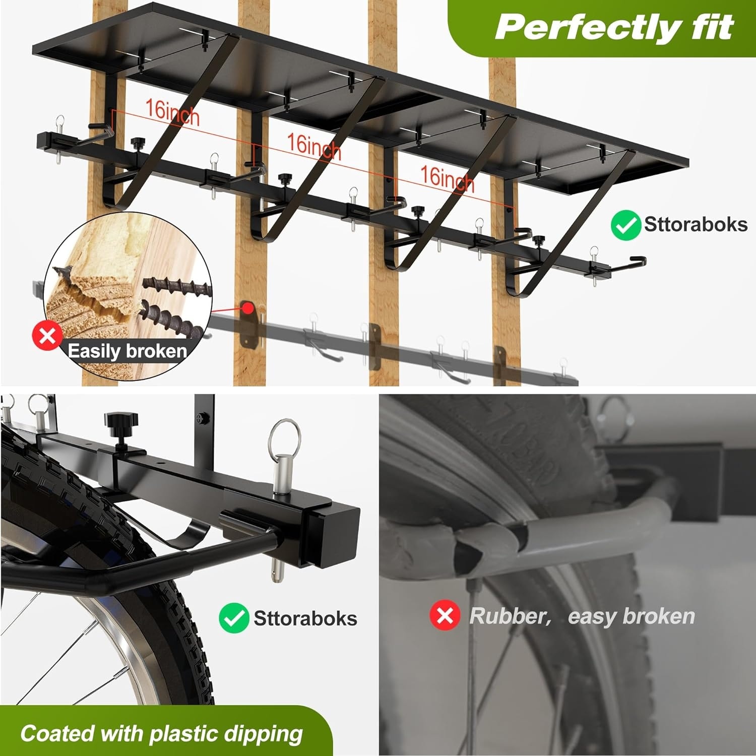 5 bike wall storage rack on sale