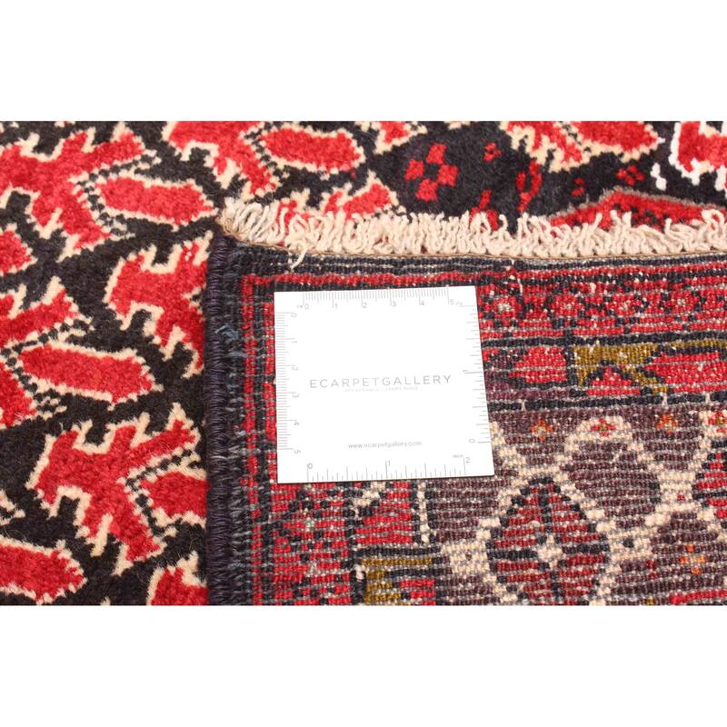 ECARPETGALLERY Hand-knotted Teimani Red Wool Rug - 3'3 x 4'0