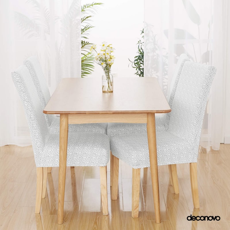 Stretch Jacquard Spandex Chair Covers 2 Pieces - 18x18x24 Inch