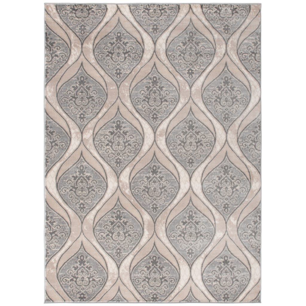Galleria Aurora Gray Mosaic Lattice Rug