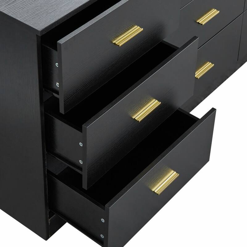 Modern Natural 9-Drawer Dresser for Bedroom - Ample Storage Wide Chest of Drawers, Sturdy & Safe