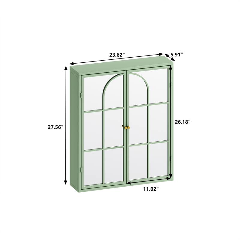 23.62 "Vintage Two Door Wall Cabinet