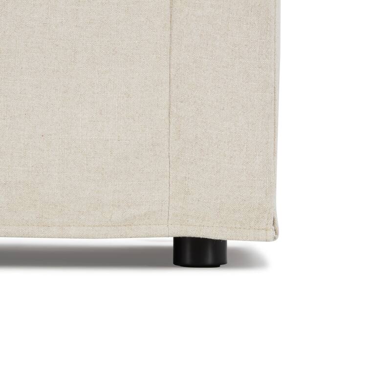 Furniture of America Caspian 6-Seater Taupe FSC & OEKO TEX Sectional Sofa with Feather Blend Cushions