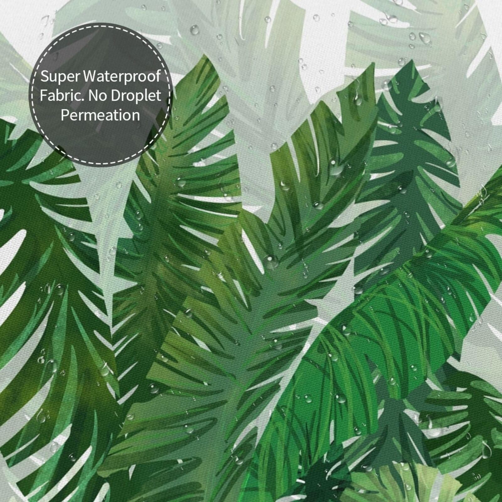 Green Plant Shower Curtain, Waterproof Washable Fabric 72 x 72 Inches -  Overstock - 41212582, image size:1600x1600