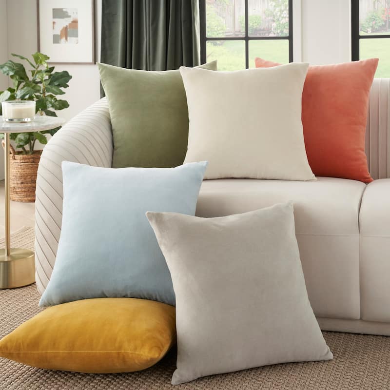 Mina Victory Sofia Solid Throw Pillow