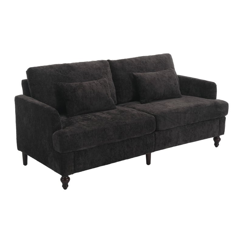 68.9-In Modern Chenille Fabric Loveseat,Living Room Couches with Rubber Wood Legs
