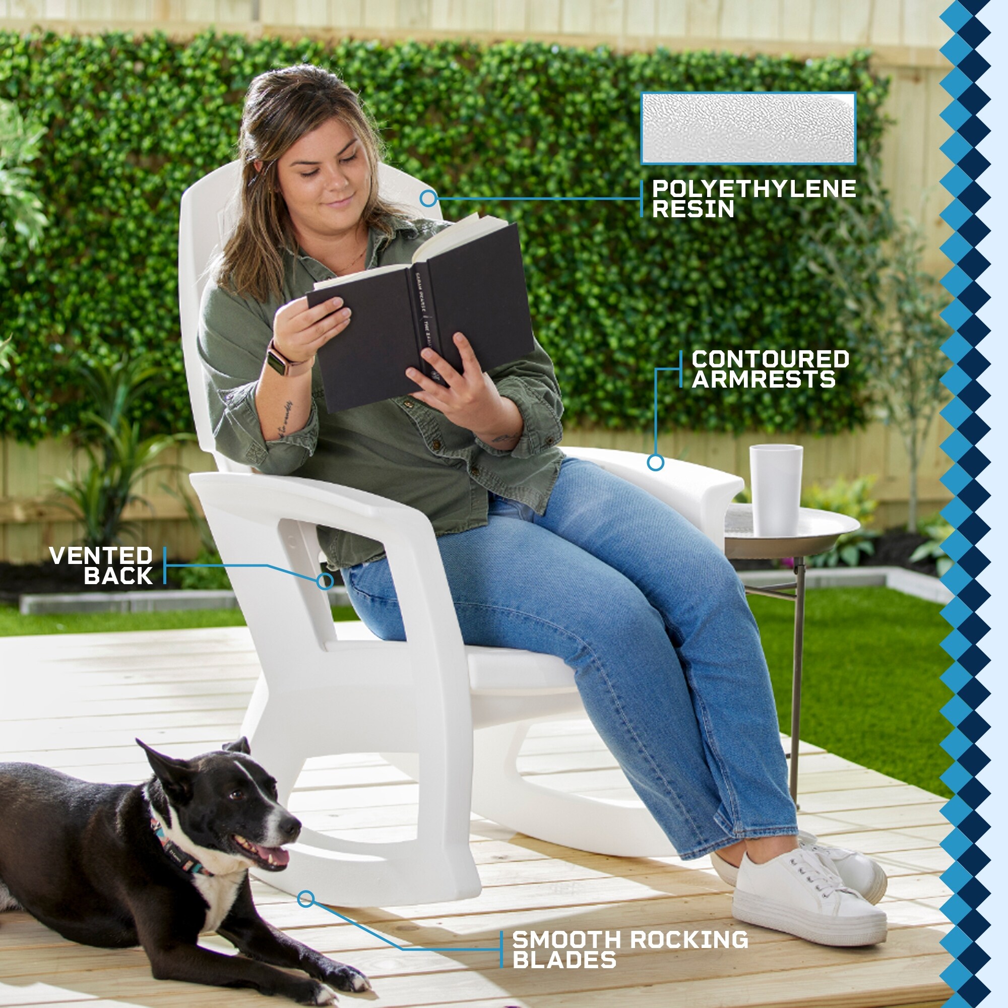 Semco plastic best sale resin rocking chair