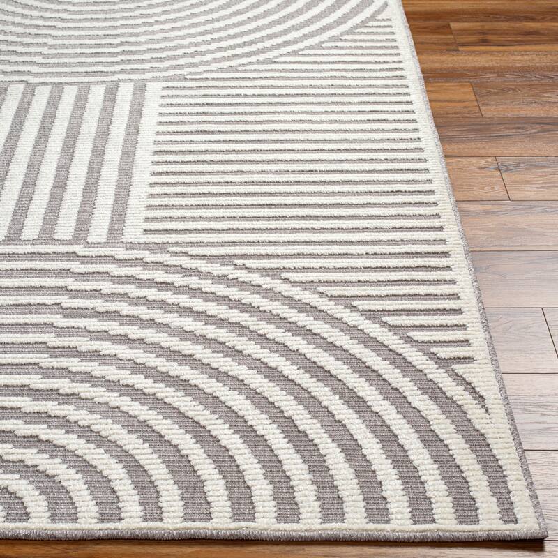 Livabliss Remi Mod Stripe Machine Washable Area Rug