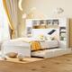 Option White - 2 Drawers - Trundle + Sockets