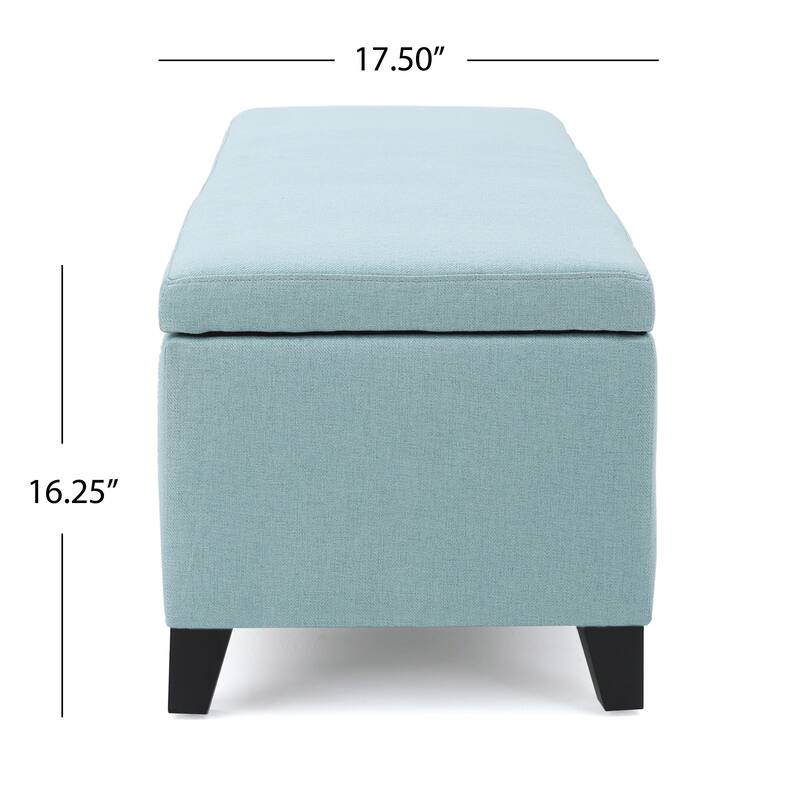 Cleo Fabric Storage Ottoman Bench by Christopher Knight Home