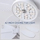 preview thumbnail 19 of 26, 42 Inches Flush Mount Ceiling Fan with Light and Palm Leaf ,3CCT Dimmable LED Integrated,for Indoor and Outdoor - 42 Inches