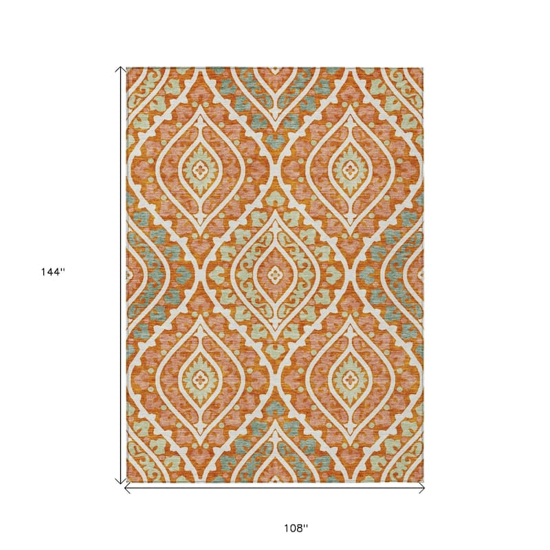 HomeRoots Floral Transitional Rectangle Outdoor Rug