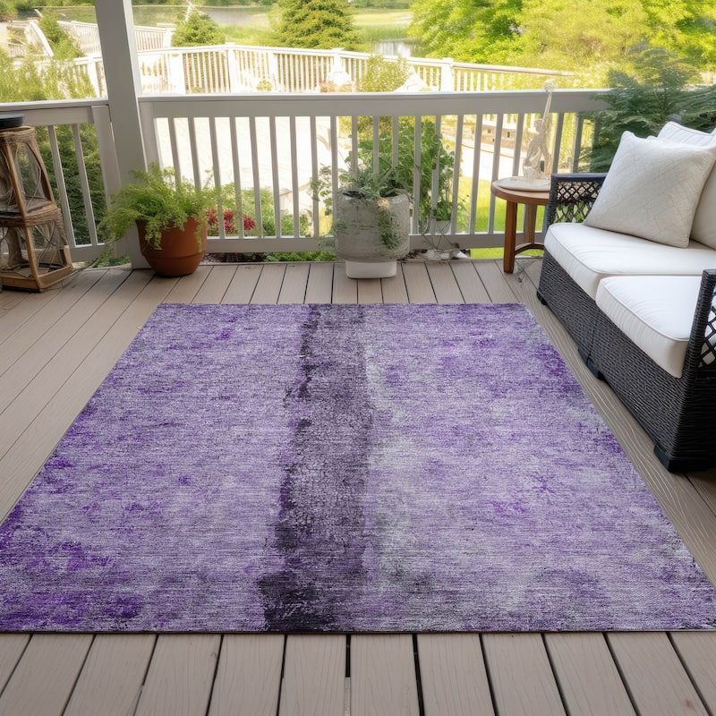 Machine Washable Indoor/ Outdoor Chantille Modern Contemporary Rug