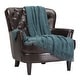 preview thumbnail 53 of 59, Chanasya Textured Knit Acrylic Throw Blanket With Tassels 50 x 65 Inches - Teal