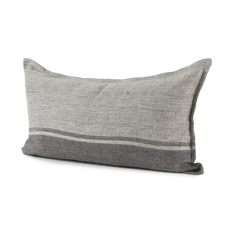 Light and Dark Gray Cushion Cover - 26" W x 14" D x 14" H