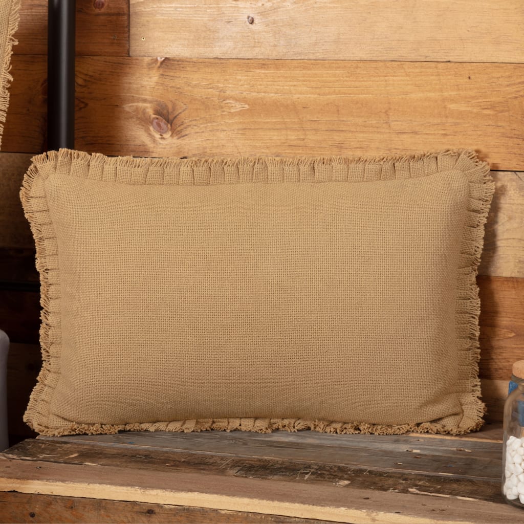 Farmhouse Bedding VHC Cotton Burlap 14x22 Pillow Solid Color (Pillow Cover, Pillow Insert)