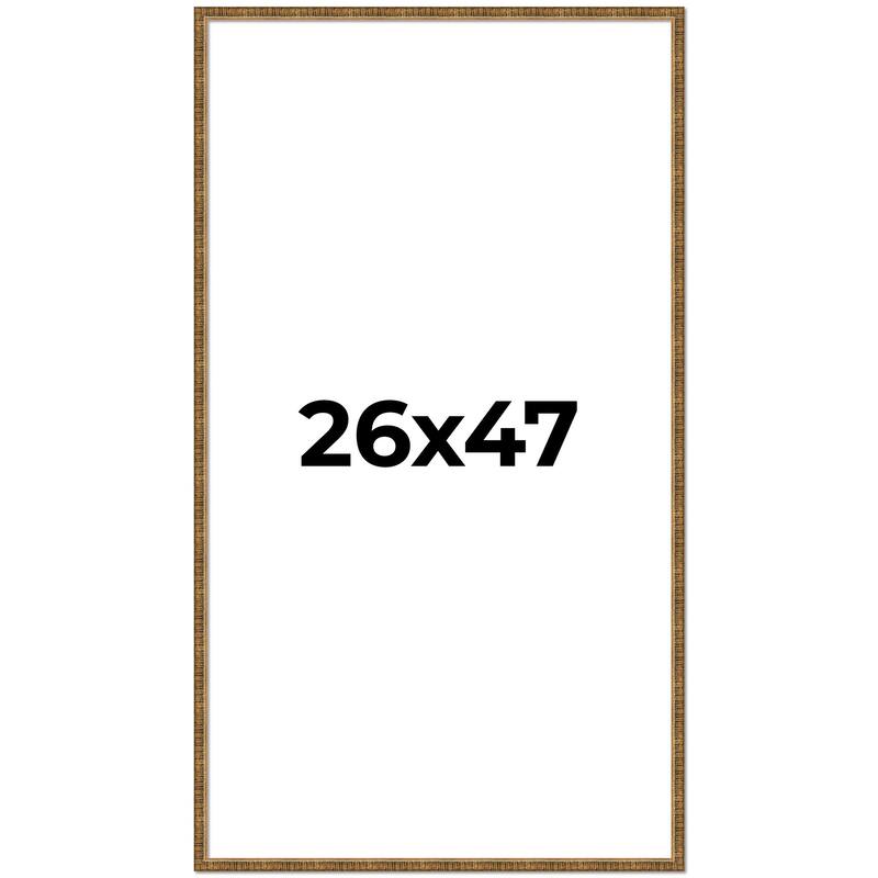 26x47 Frame Gold Picture Frame - Complete Modern Photo Frame Includes