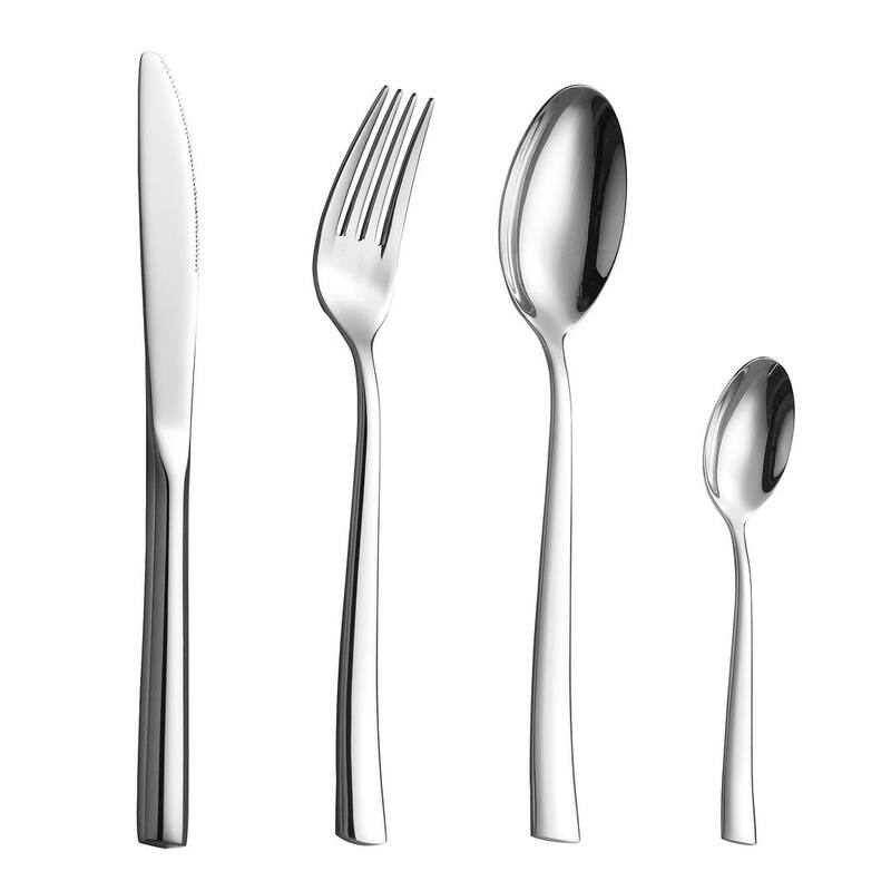 Velaze 24-piece Stainless Steel Flatware Set, Service For 6 - Silver