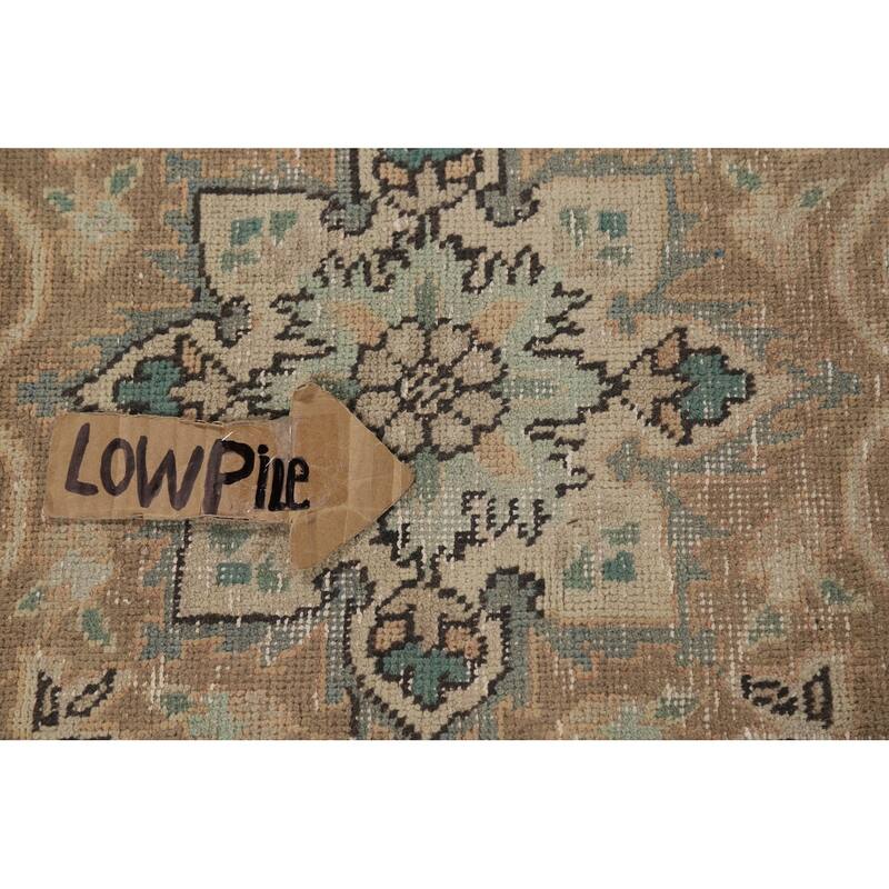 Pink Floral Tabriz Persian Area Rug Hand-Knotted Wool Carpet - 6'5"x 9'11"