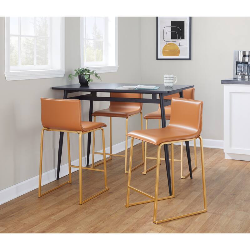 Porch & Den Naldi-Mara Upholstered 5-Piece Counter Height Dining Set