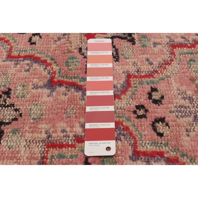 ECARPETGALLERY Hand-knotted Melis Vintage Salmon Wool Rug - 5'11 x 9'0