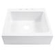preview thumbnail 3 of 10, Parker Crisp White Fireclay 26" Single Bowl Quick-Fit Drop-In Farmhouse Apron Kitchen Sink (3 Holes) and Drain