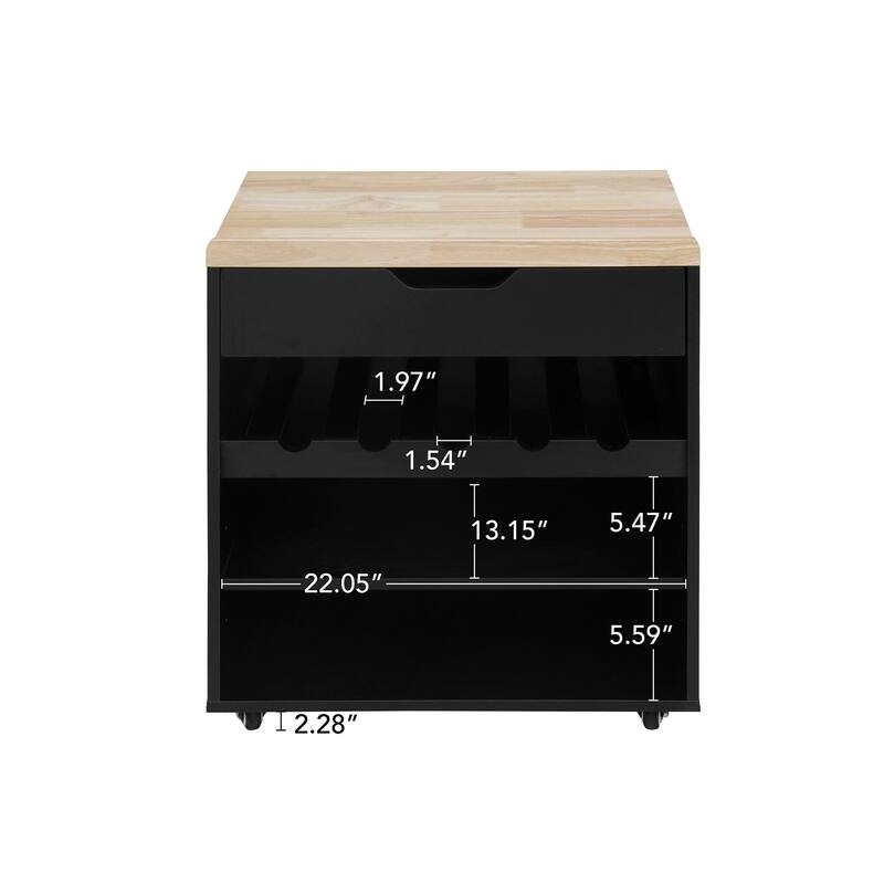 Modern Buffet Cabinet with Kitchen Cart, Microwave Stand and Adjustable Shelves