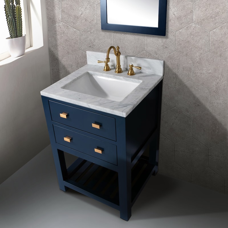 Monarch Blue 24-inch Single Sink Bathroom Vanity From The Madalyn Collection