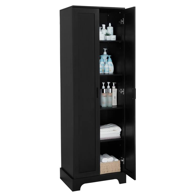 Storage Cabinet with Two Doors & Adjustable Shelf