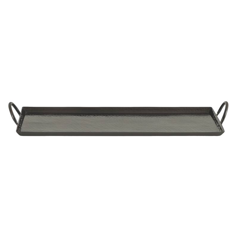 Kate and Laurel Sanzo Hammered Rectangle Metal Tray