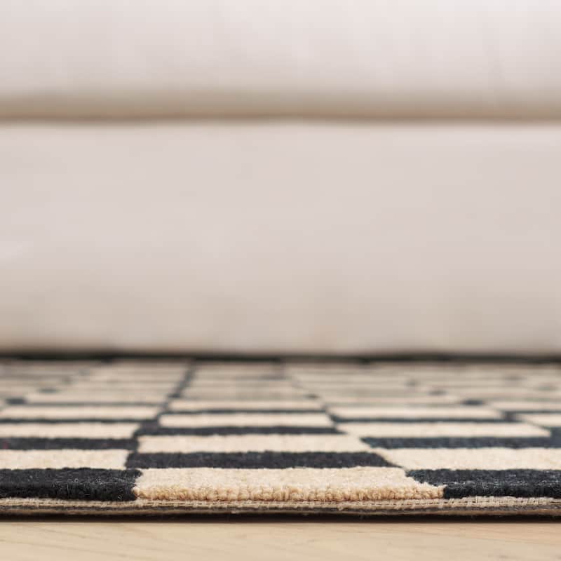 SAFAVIEH Handmade Martha Stewart Collection Berthild Checkered Wool Rug