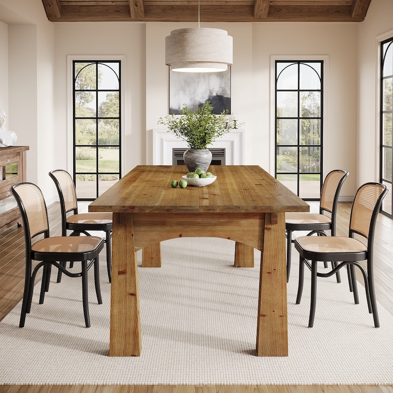 63-Inch Solid Wood Dining Table