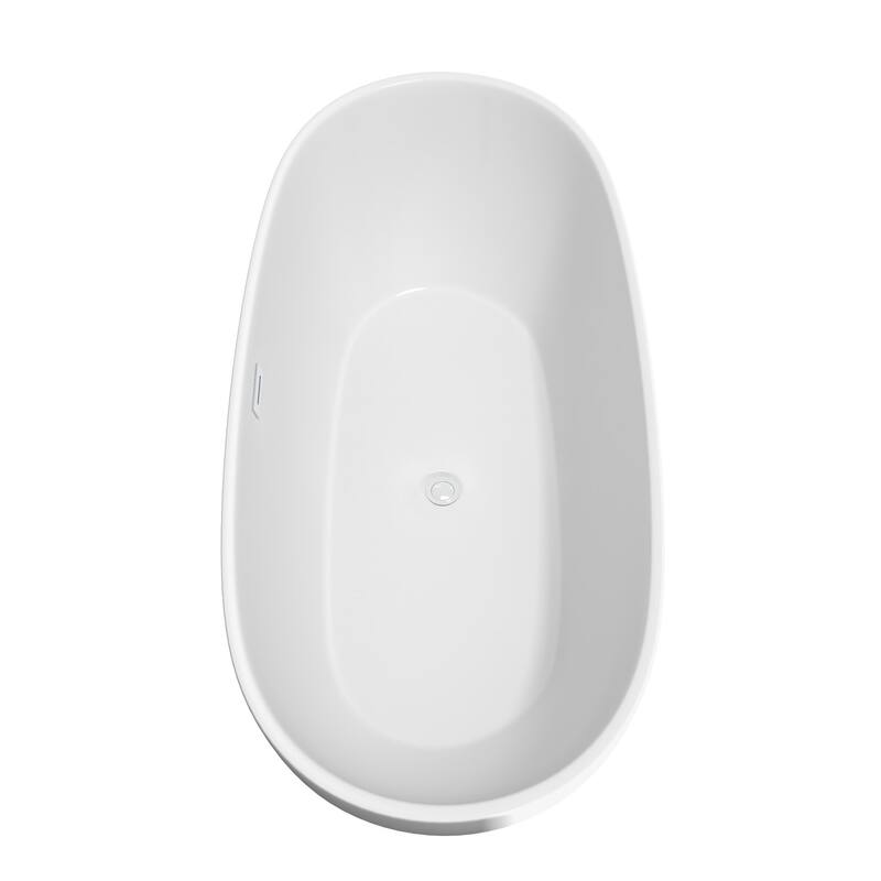 Wyndham Collection Juno 71" Free Standing Acrylic Soaking Tub with