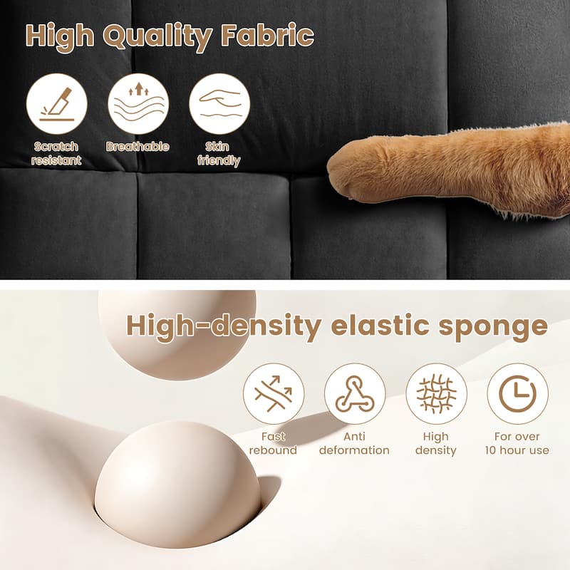 Bossin Cross Legged Office Chair with Adjustable Arms, 135° Reclining Velet Executive Criss Cross Chair with Wheels