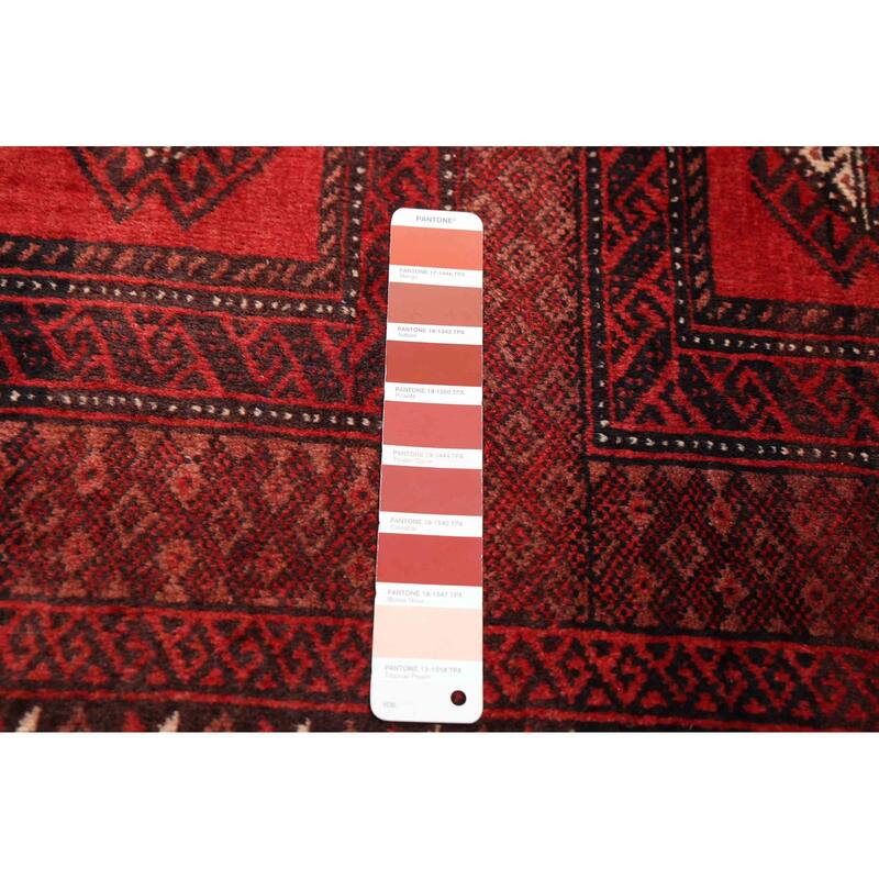 ECARPETGALLERY Hand-knotted Teimani Red Wool Rug - 3'8 x 6'10